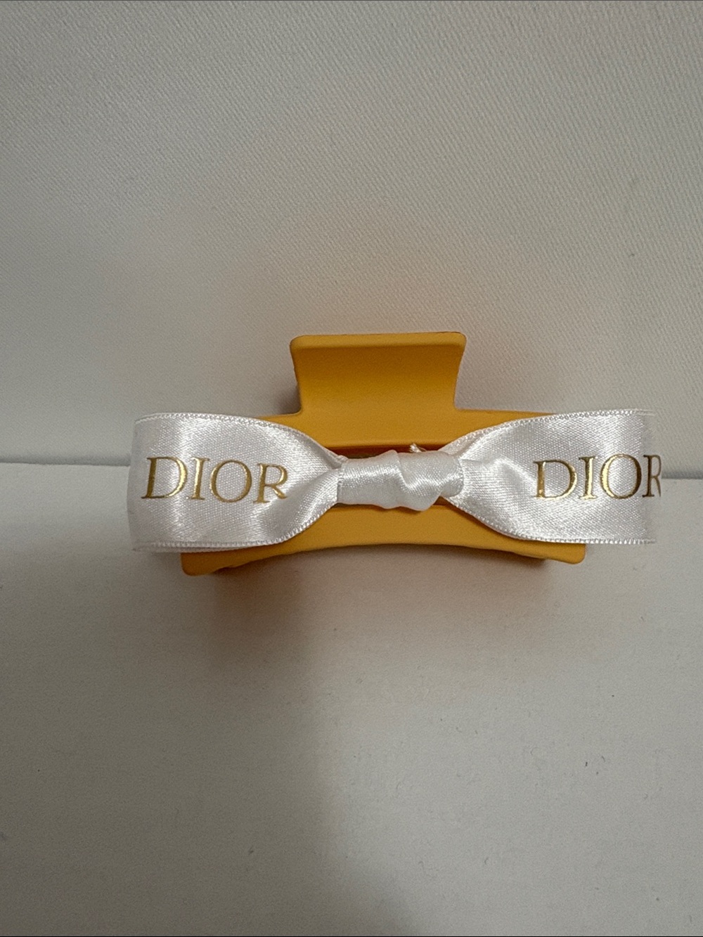Dior Luxurious white and Gold Ribboned Hair Clip